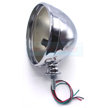 Chrome 7 Inch Headlight Headlamp Bowl Shell Kit Car
